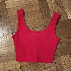 Wardrobe NYC red crop tank top. Size XXS